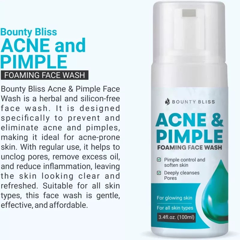 Bounty Bliss Acne & Pimple Foaming Face Wash (100ml)
