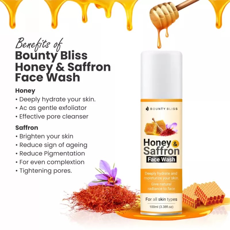 Bounty Bliss Honey Saffron Face Wash (100ml)
