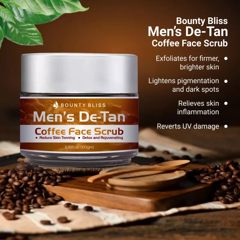 Bounty Bliss Men’S De-Tan Coffee Face Scrub (100g)