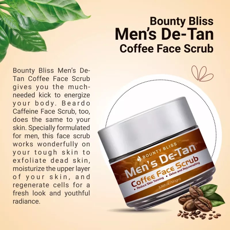 Bounty Bliss Men’S De-Tan Coffee Face Scrub (100g)
