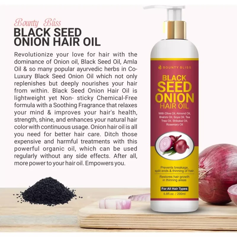 Bounty Bliss Black Seed Onion Hair Oil (200ml)