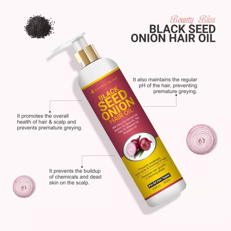 Bounty Bliss Black Seed Onion Hair Oil (200ml)
