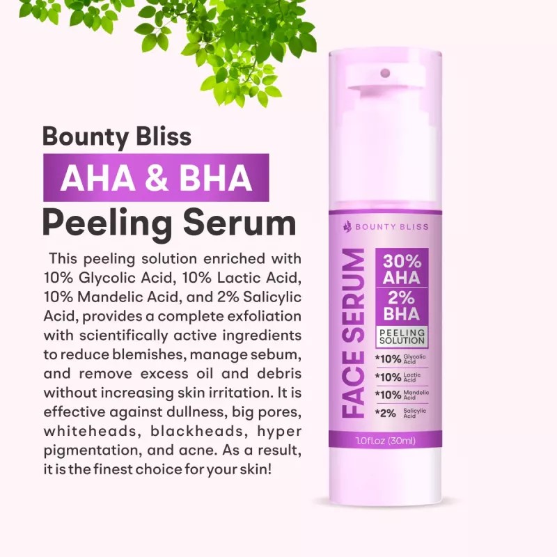 Bounty Bliss Face Serum 30% Aha & 2% Bha Peeling Solution (30ml)