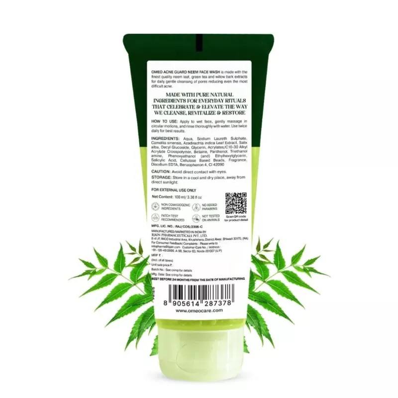 Omeo Acne Guard Neem Face Wash (100ml)