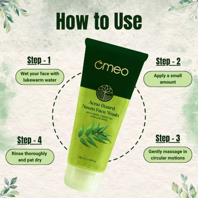 Omeo Acne Guard Neem Face Wash (100ml)