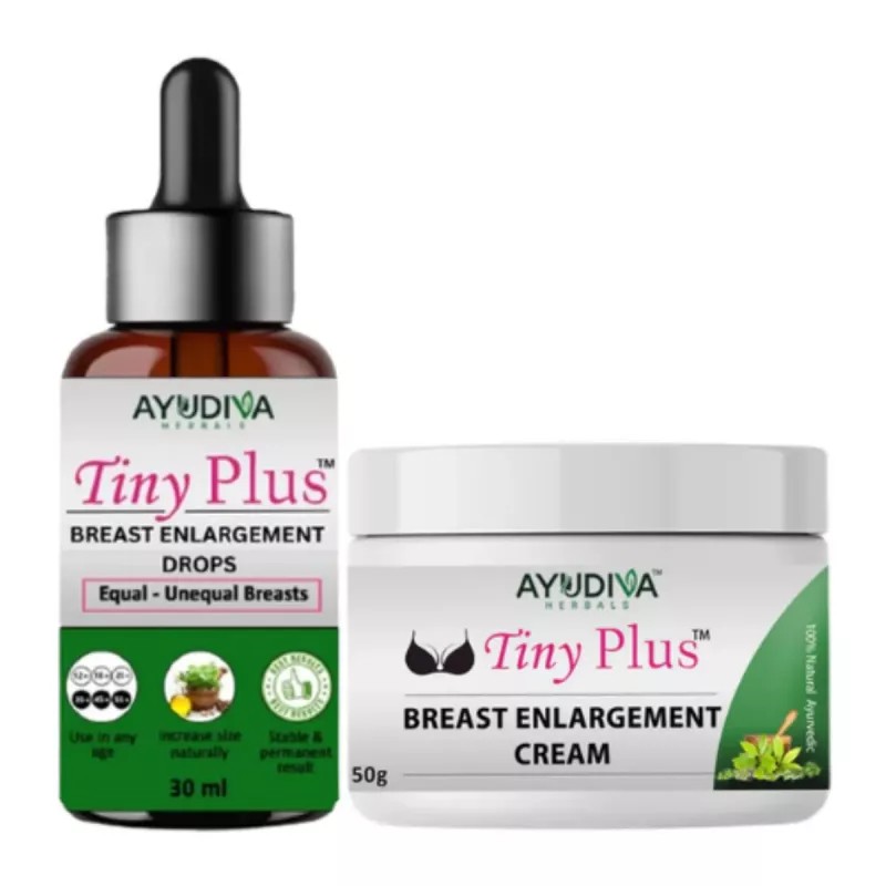 Ayudiva Herbals Breast Enlargement Cream With Breast Incrase Liquid Drop Combo Tiny Plus Combo (Drop 30ml + Cream 50g) (1Pack)