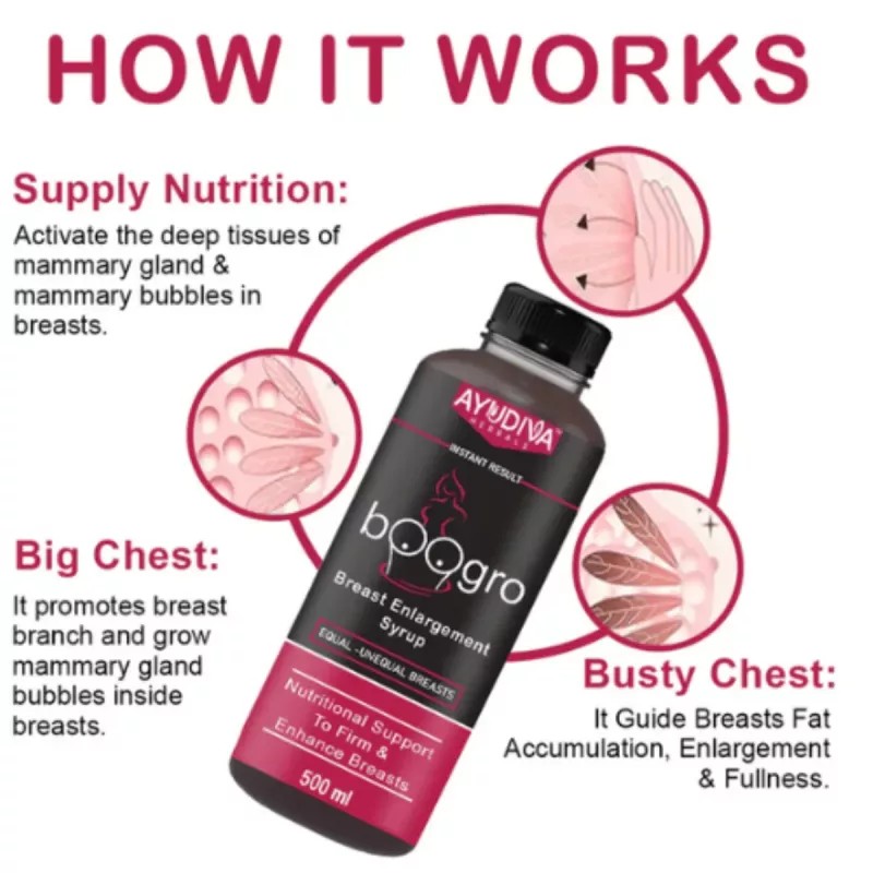 Ayudiva Herbals Boogro Breast Enlargment Syrup (500ml)