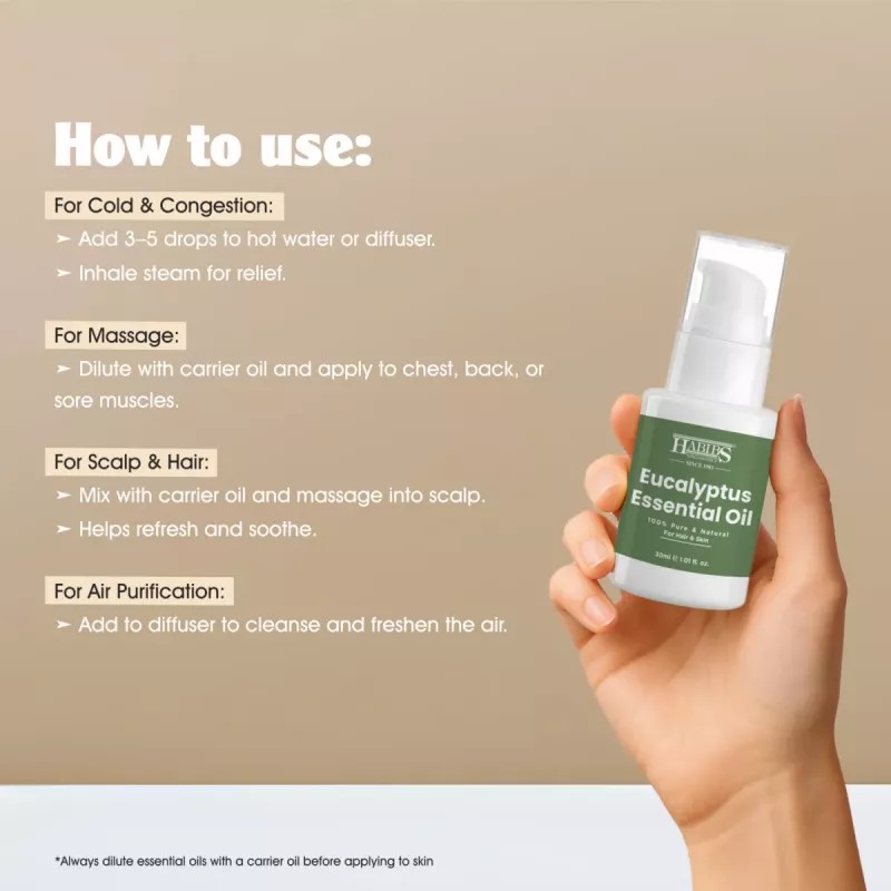 Habibs Eucalyptus Essential Oil (30ml)