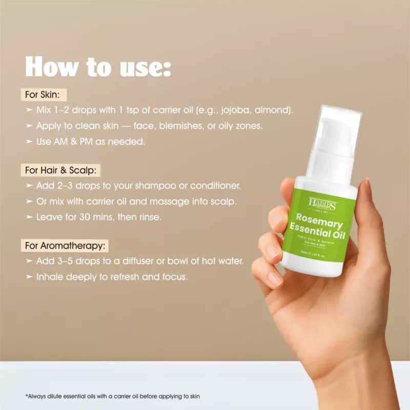 Habibs Rosemary Essential Oil (30ml)
