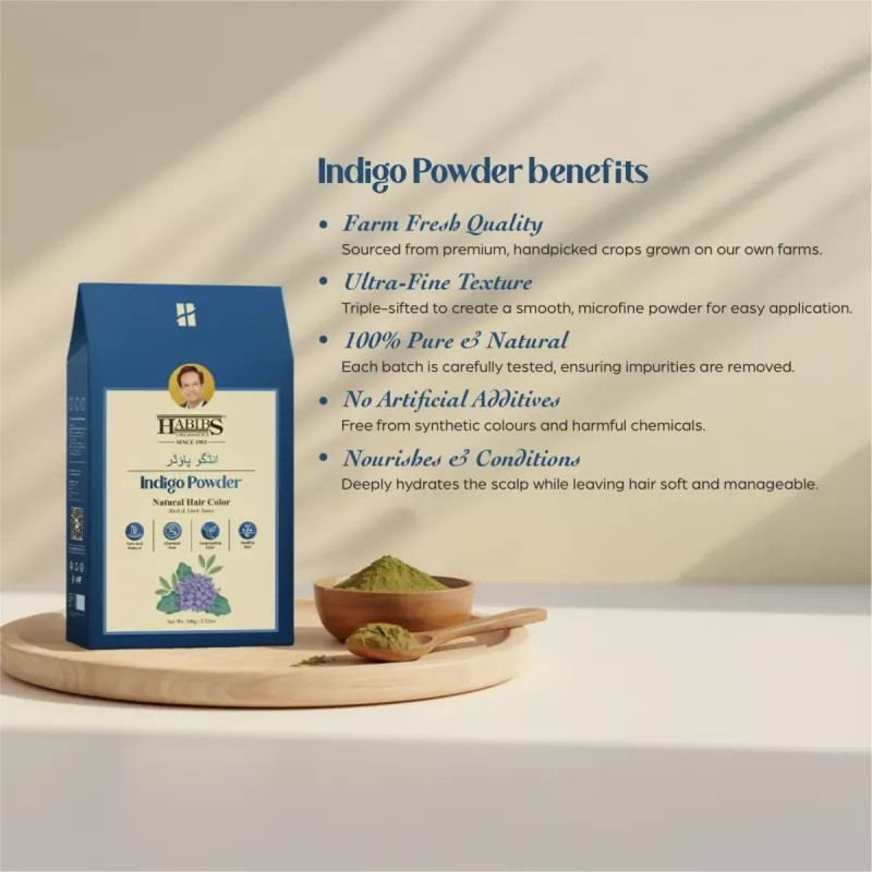 Habibs Indigo Powder For Hair (200g, Pack of 2)