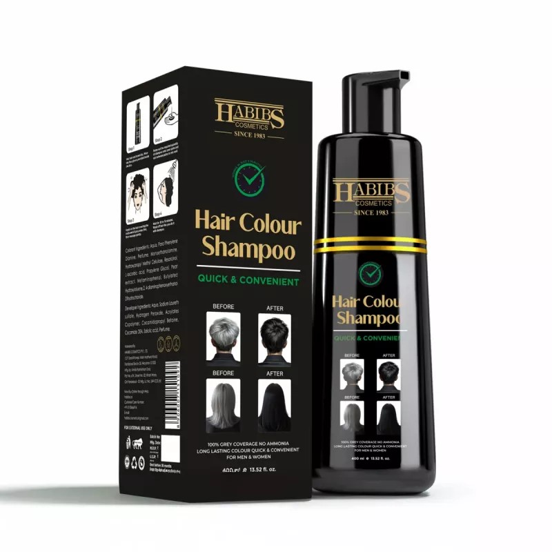 Habibs Hair Color Shampoo For Gray Hair (400ml)