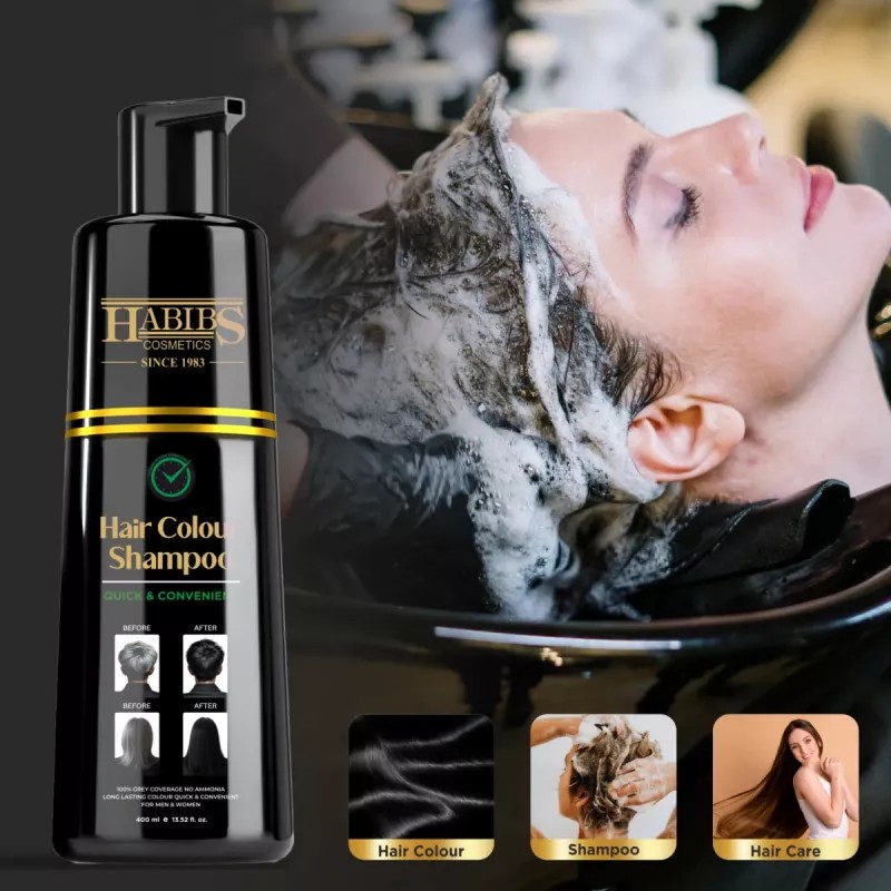 Habibs Hair Color Shampoo For Gray Hair (400ml)
