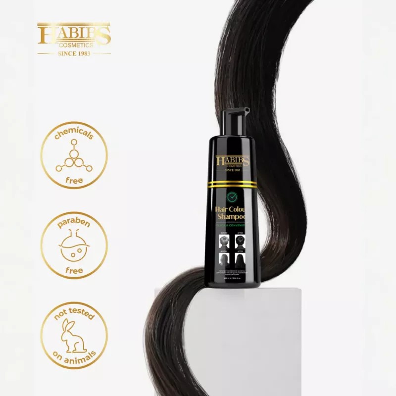 Habibs Hair Color Shampoo For Gray Hair (400ml)