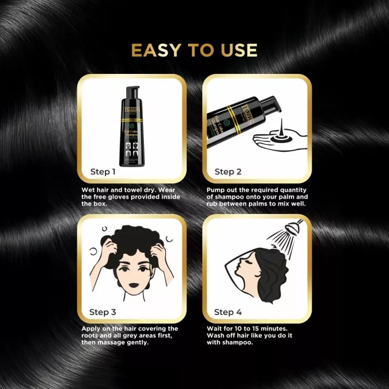 Habibs Hair Color Shampoo For Gray Hair (400ml)