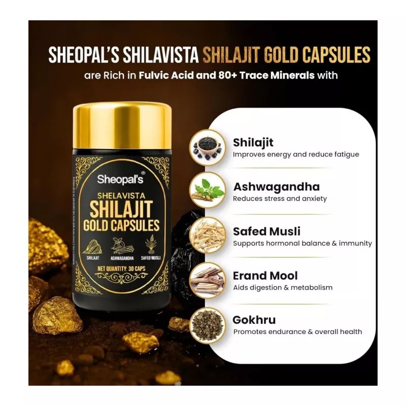 Sheopals Shelavista Shilajit Gold Capsules (30cap)