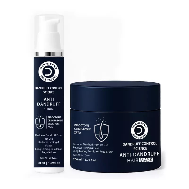 Dermistry Anti Dandruff Serum + Anti Dandruff Hair Mask (Serum 50ml + Hair Mask 200ml) (1Pack)