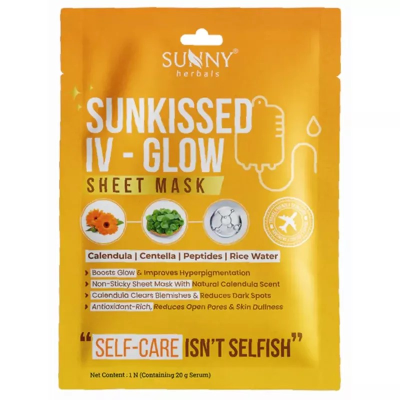 Bakson Sunny Herbals Sunkissed Iv Glow Sheet Mask (1pcs, Pack of 2)