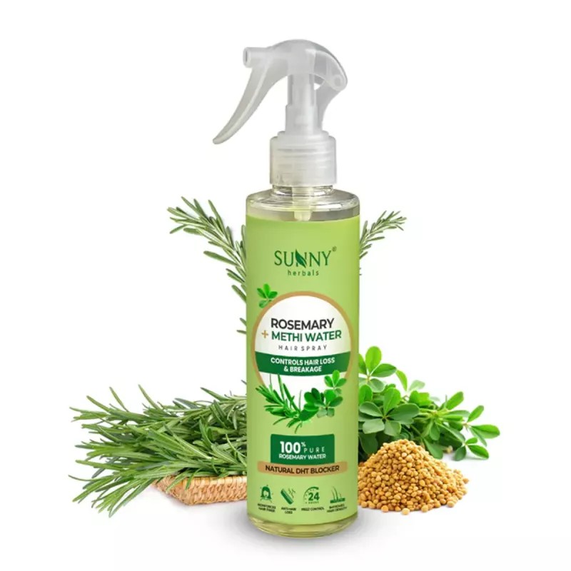 Bakson Sunny Herbals Rosemary & Methi Water Hair Spray 100% Pure (200ml)