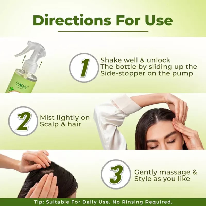 Bakson Sunny Herbals Rosemary & Methi Water Hair Spray 100% Pure (200ml)