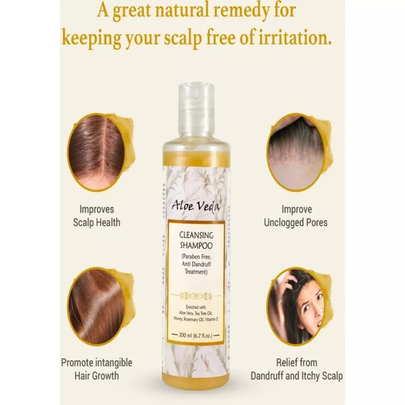 Aloe Veda Anti Dandruff Cleansing Shampoo (200ml)