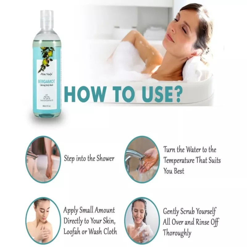 Aloe Veda Bergamot Calming Body Wash (300ml)