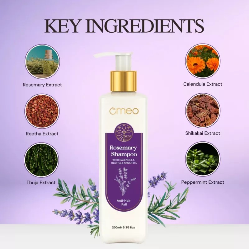 Omeo Rosemary Anti-Hair Fall Shampoo (200ml)