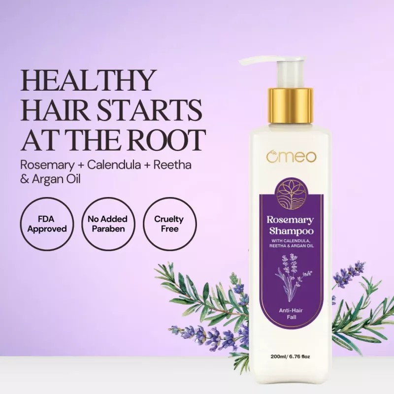 Omeo Rosemary Anti-Hair Fall Shampoo (200ml)
