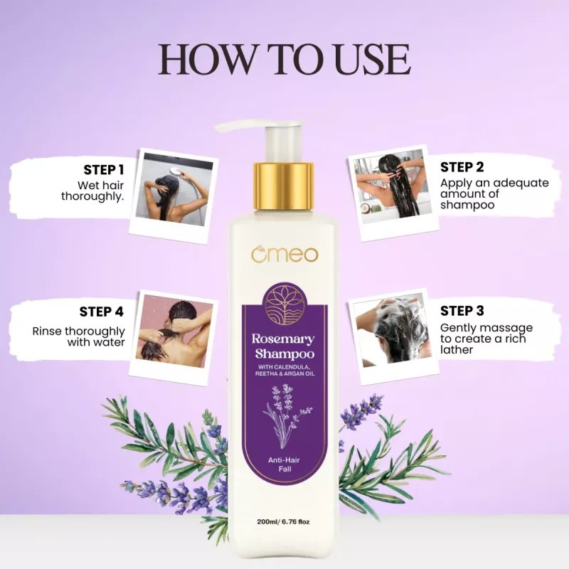 Omeo Rosemary Anti-Hair Fall Shampoo (200ml)