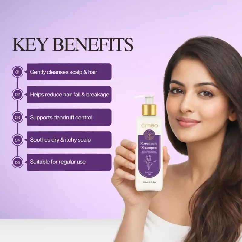 Omeo Rosemary Anti-Hair Fall Shampoo (200ml)