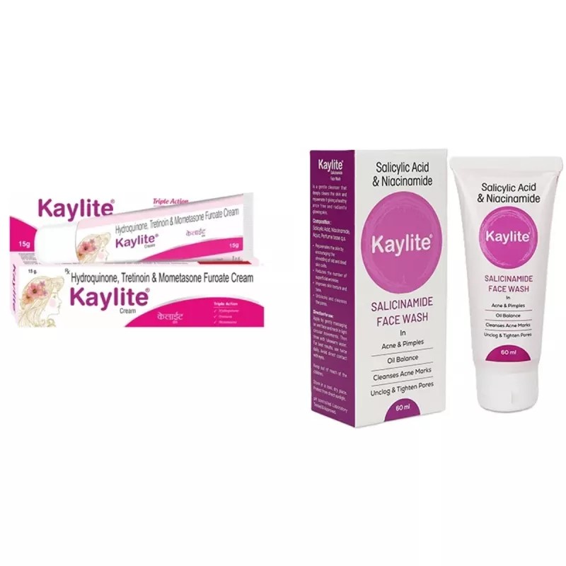 Kaylite Salicinamide Face Wash With Free Face Cream (Face Wash 60ml + Cream 15gm) (1Pack)
