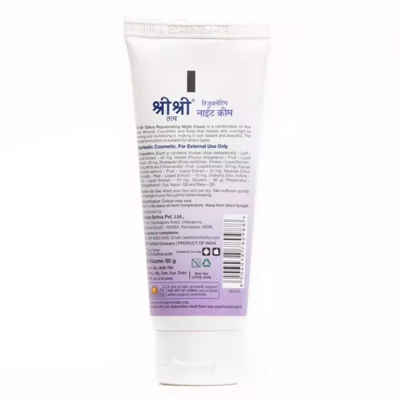 Sri Sri Tattva Rejuvenating Night Cream (60g)