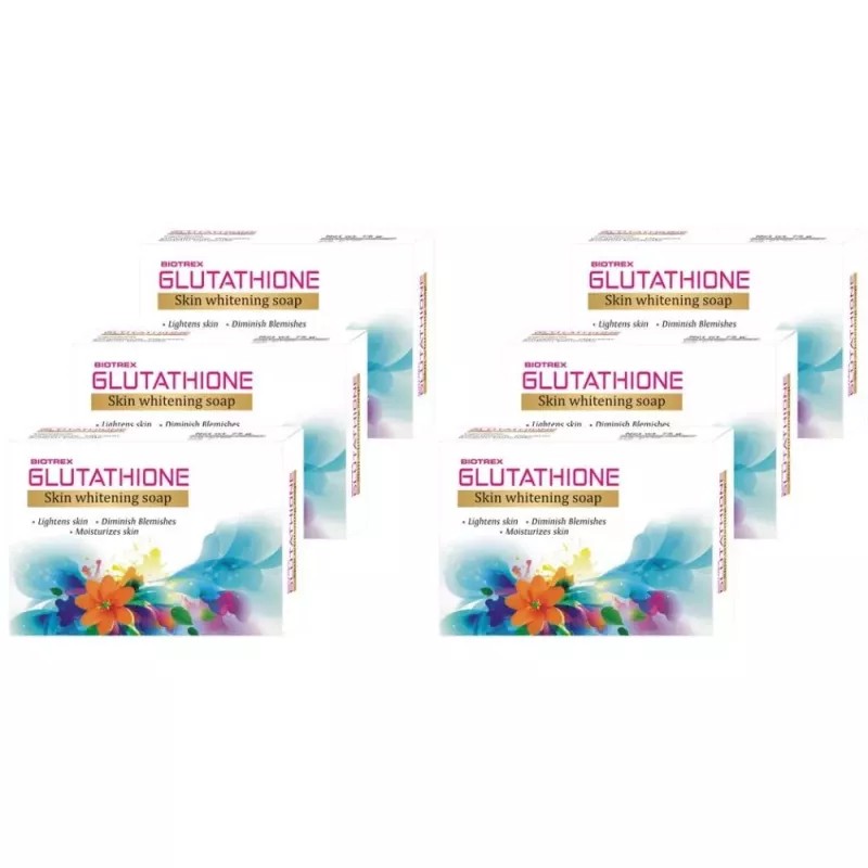 Biotrex Glutathione Skin Whitening Soap (75g, Pack of 6)