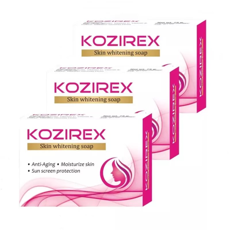Biotrex Kozirex Skin Whitening Soap (75g, Pack of 3)
