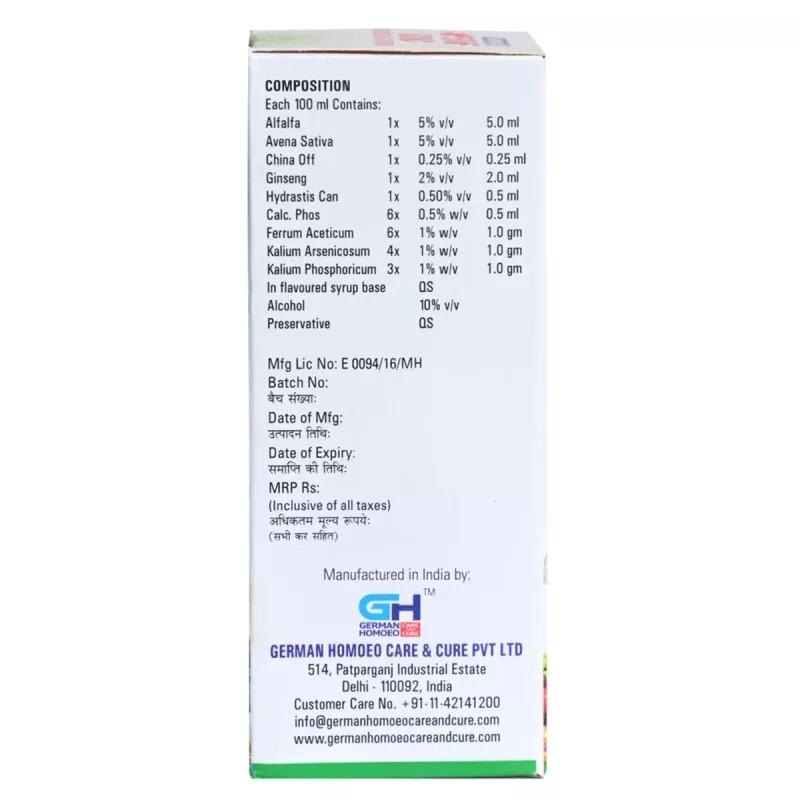 German Homeo Care & Cure Aperitif Tonic With Alfa & Ginseng (125ml)