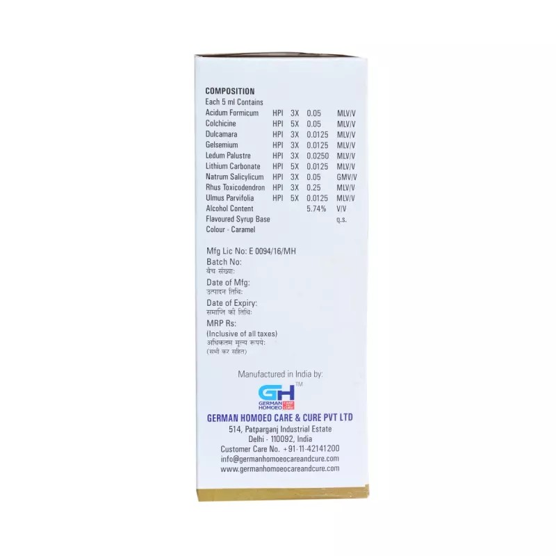 German Homeo Care & Cure Arthritic Syrup (200ml)