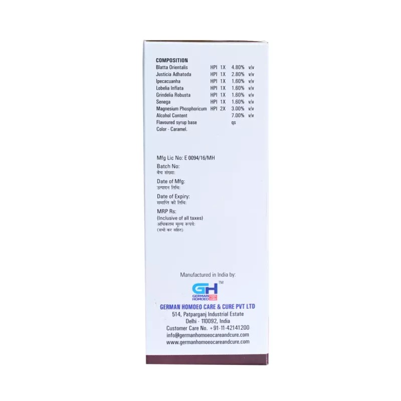 German Homeo Care & Cure Broncho Syrup (200ml)