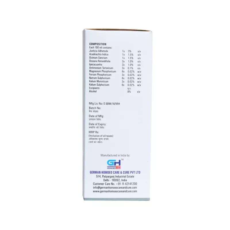German Homeo Care & Cure Cough Syrup (200ml)