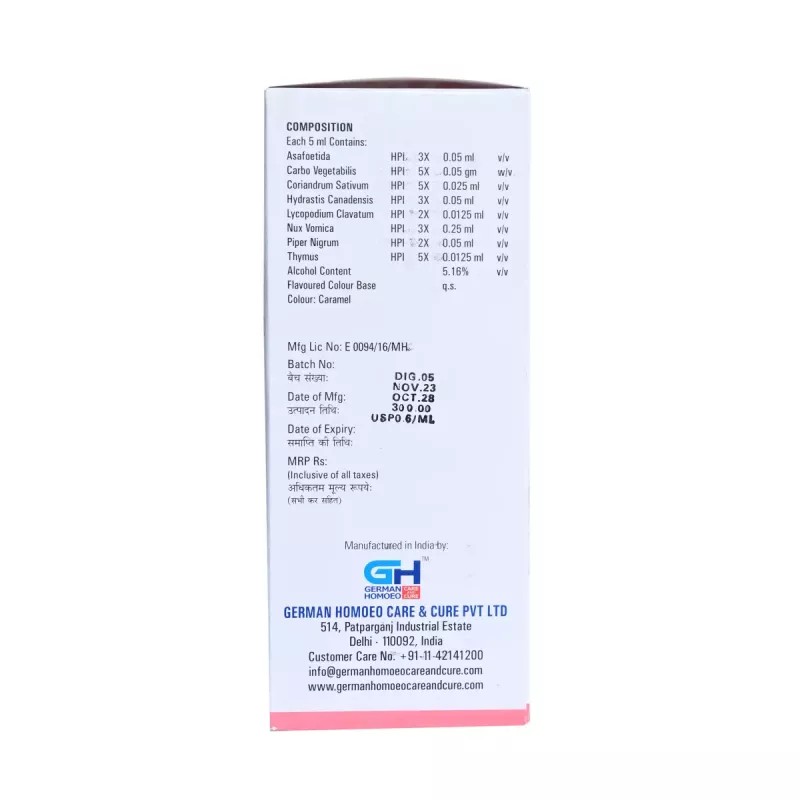 German Homeo Care & Cure Digestion Syrup (500ml)