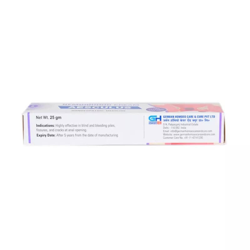 German Homeo Care & Cure Aesculus Hemorrhoid Cream (25g)