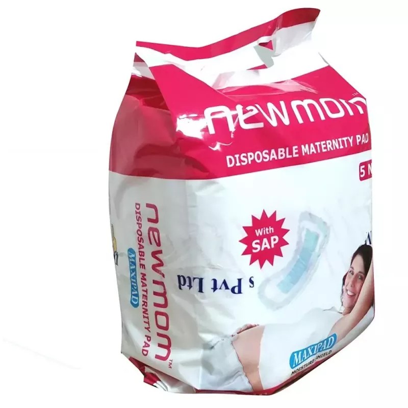 NewMom Disposable Maternity Pads (Maxi) (850ml) (5pcs, Pack of 3)