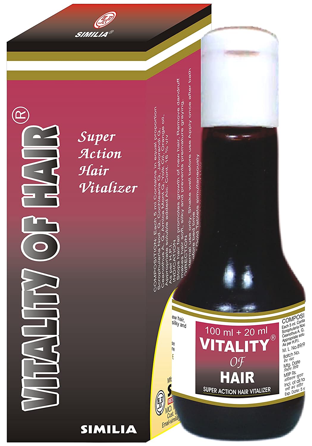 Buy Similia Vitality OF Hair - India's Best Homeopathic Oil