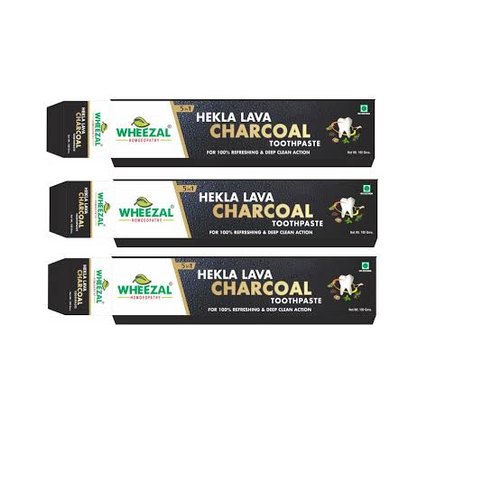 Wheezal Hekla Lava Charcoal Toothpaste (100g)