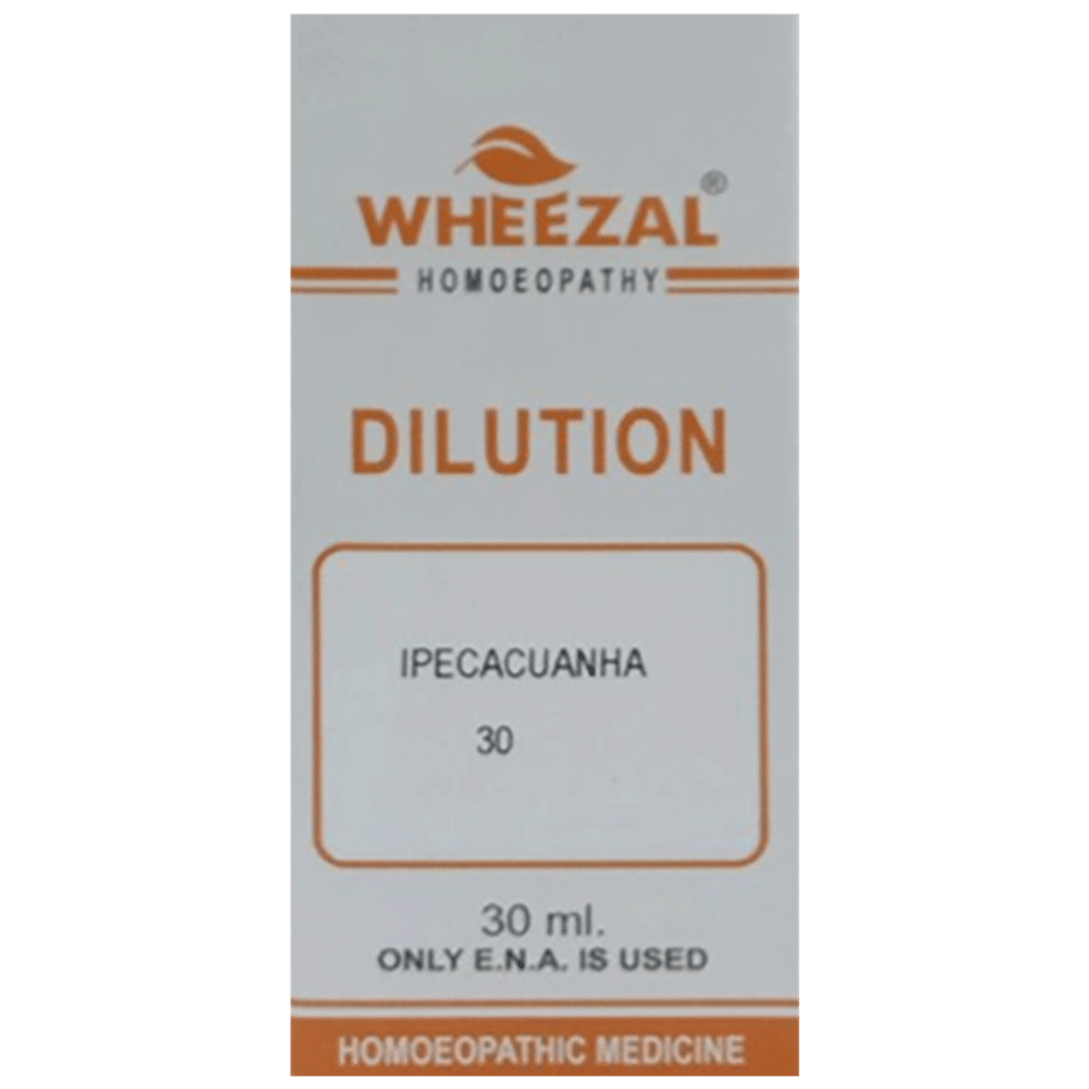 Wheezal Ipecacuanha Dilution 30 bottle of 30 ml Dilution