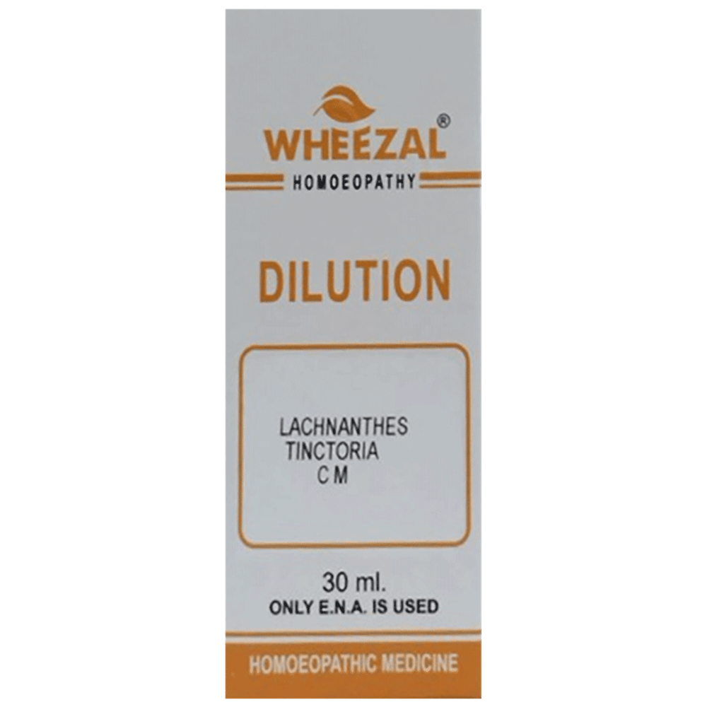 Wheezal Lachnanthes Tinctoria Dilution CM bottle of 30 ml Dilution