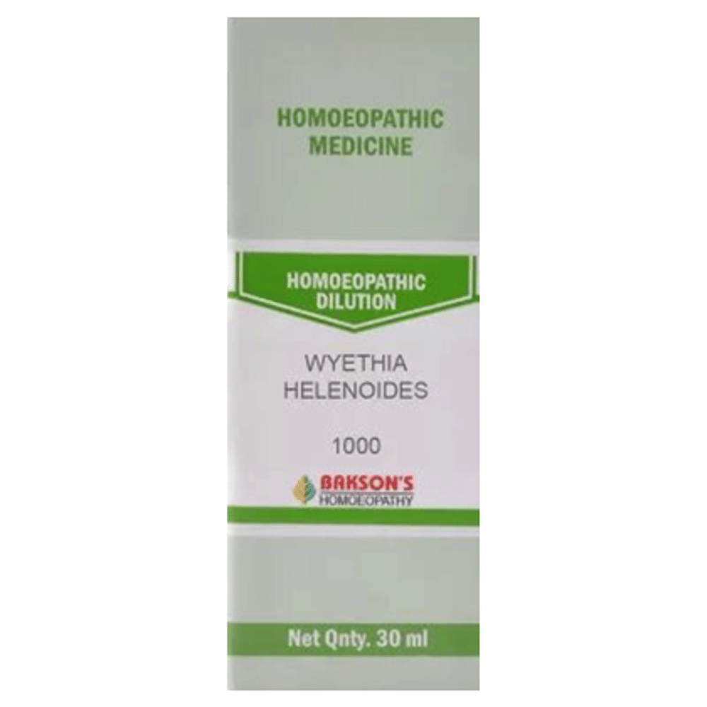 Bakson's Homeopathy Wyethia Helenoides  Dilution 1000 CH bottle of 30 ml Dilution