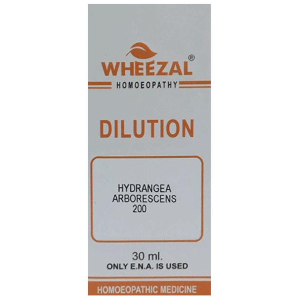 Wheezal Hydrangea Arb Dilution 200 bottle of 30 ml Dilution