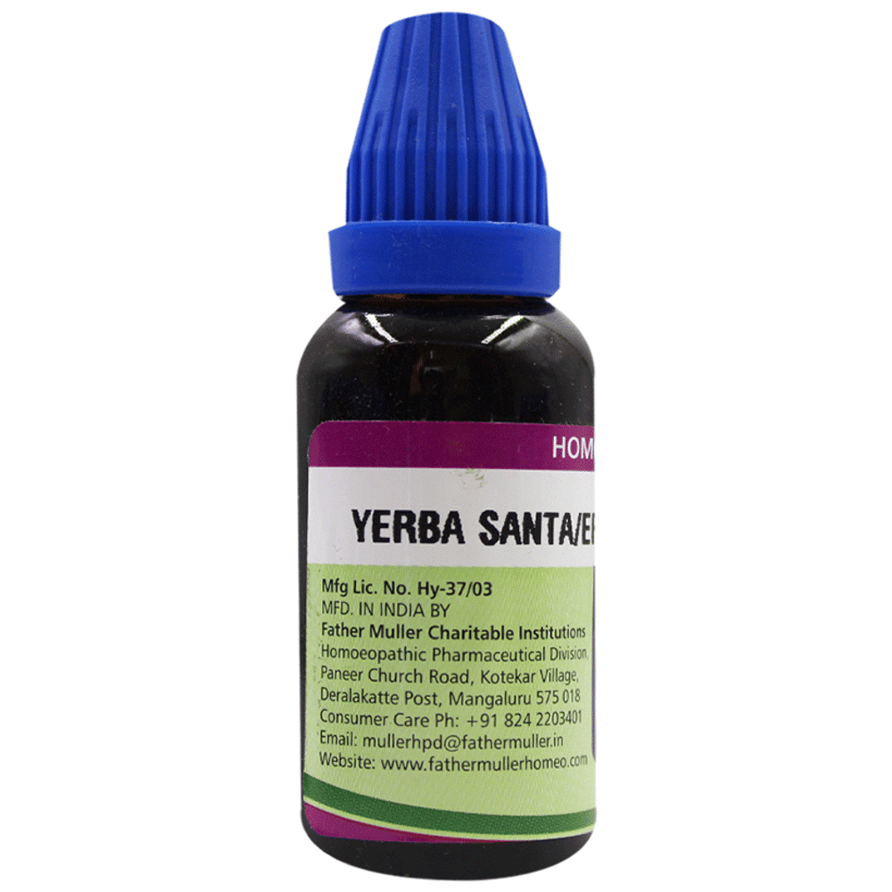 Father Muller Yerba Santa (Eriodictyon Glutinosum) Drop Q bottle of 30 ml Oral Drops Father Muller Yerba Santa (Eriodictyon Glutinosum) Drop Q bottle of 30 ml Oral Drops
