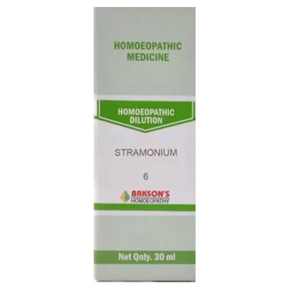 Bakson's Homeopathy Stramonium Dilution 6 CH bottle of 30 ml Dilution