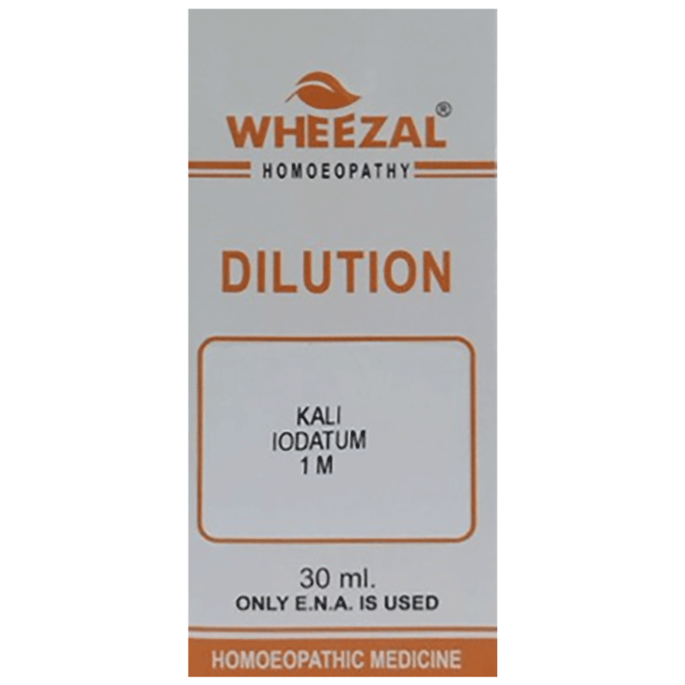 Wheezal Kali Iodatum Dilution 1M bottle of 30 ml Dilution Wheezal Kali Iodatum Dilution 1M bottle of 30 ml Dilution
