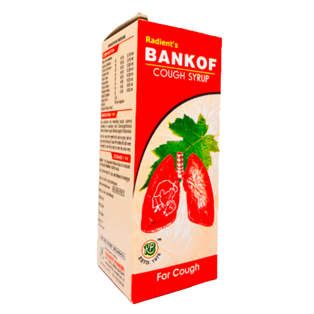 Radient Bank of Cough Syrup bottle of 60 ml Syrup
